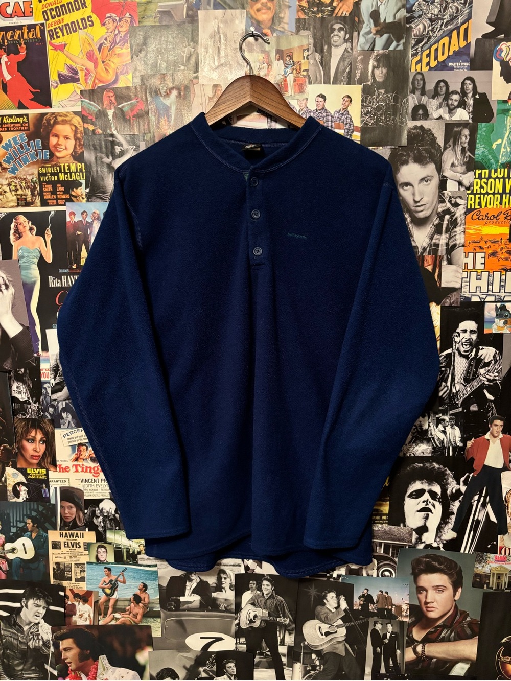 Patagonia Navy Blue Henley Fleece Pullover